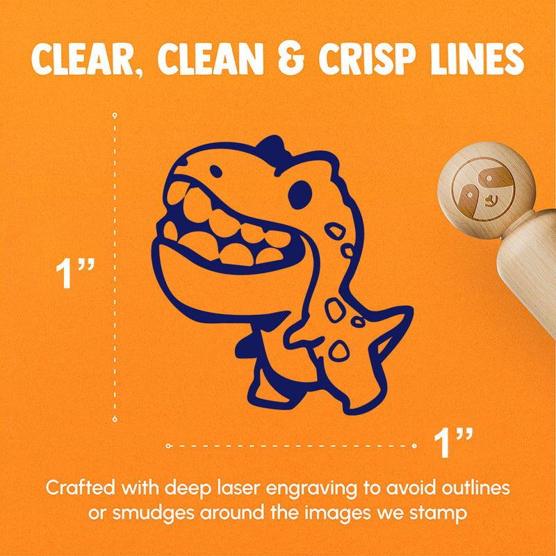 Big Toothed Cartoon Dinosaur Tyrannosaurus Rex Rubber Stamp for Stamping Crafting Planners