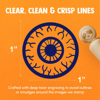 Bloodshot Realistic Veiny Eye Pupil Rubber Stamp for Stamping Crafting Planners