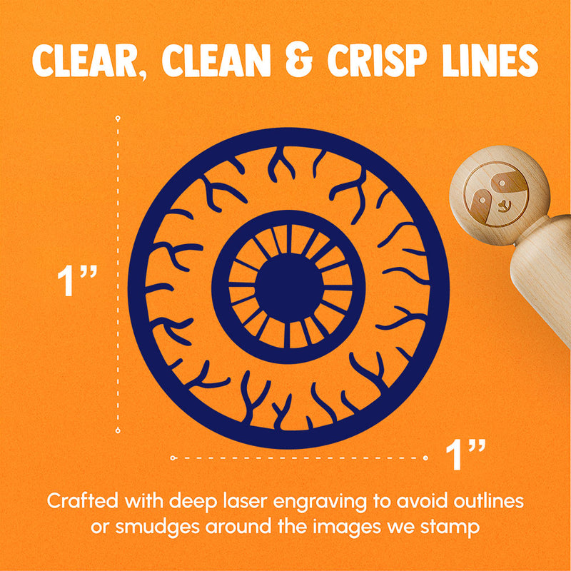 Bloodshot Realistic Veiny Eye Pupil Rubber Stamp for Stamping Crafting Planners