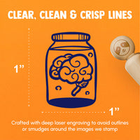 Brain In a Jar Science Fiction Scifi Rubber Stamp for Stamping Crafting Planners