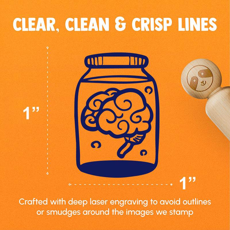 Brain In a Jar Science Fiction Scifi Rubber Stamp for Stamping Crafting Planners