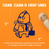 Business Fish Executive Suit Tie Briefcase Rubber Stamp for Stamping Crafting Planners