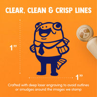 Business Fish Funny Silly Suit and Tie Rubber Stamp for Stamping Crafting Planners