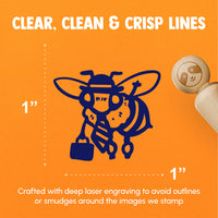 Busy Business Bee Bumblebee Briefcase Rubber Stamp for Stamping Crafting Planners