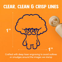 Cartoon Broccoli Funny Mustache Rubber Stamp for Stamping Crafting Planners