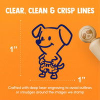 Cartoon Dog Summer Swimsuit Trunks Shorts Rubber Stamp for Stamping Crafting Planners