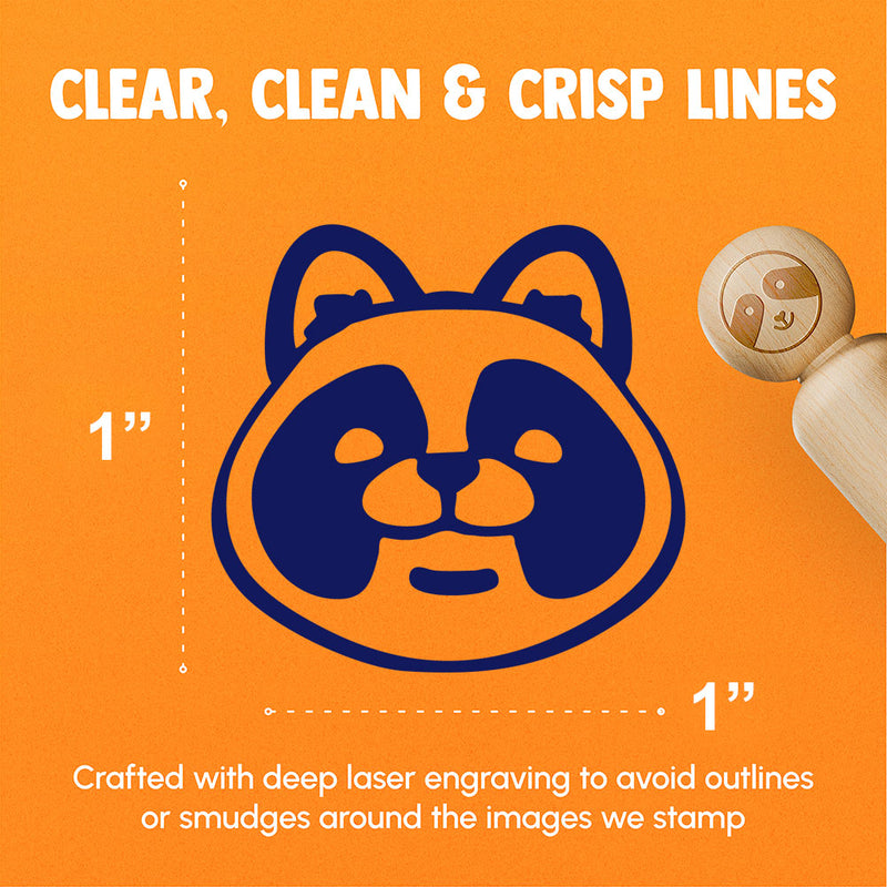 Cartoon Tanuki Head Japanese Raccoon Dog Rubber Stamp for Stamping Crafting Planners