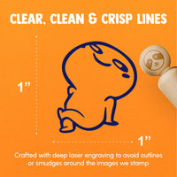 Coy Smiling Smug Funny Emote Rubber Stamp for Stamping Crafting Planners