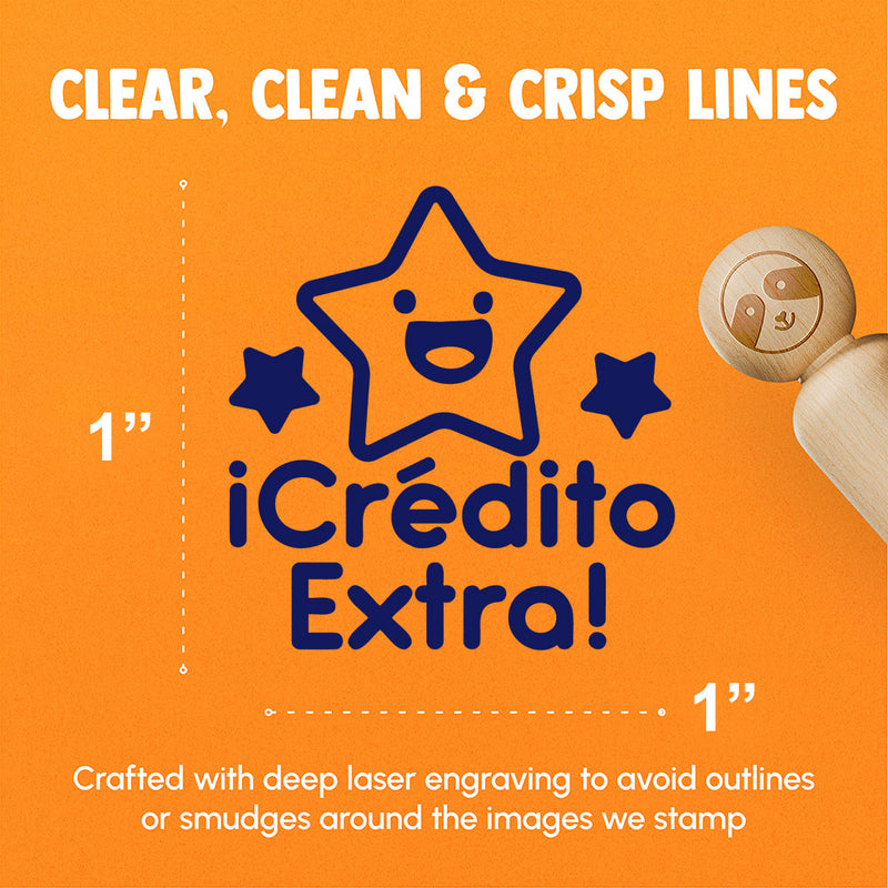 Credito Extra Credit Star School Student Rubber Stamp for Stamping Crafting Planners