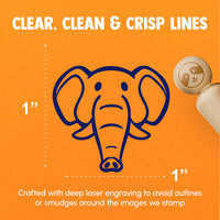 Cute Cartoon Elephant Head Trunk Rubber Stamp for Stamping Crafting Planners