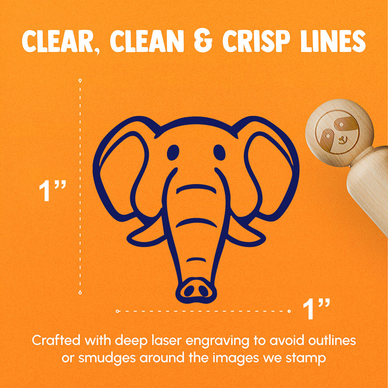 Cute Cartoon Elephant Head Trunk Rubber Stamp for Stamping Crafting Planners