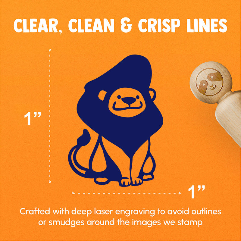 Cute Lion With Regal Mane Hairdo Pompadore Rubber Stamp for Stamping Crafting Planners