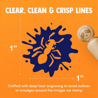 Dead Bug Squished Splatter Ant Insect Rubber Stamp for Stamping Crafting Planners