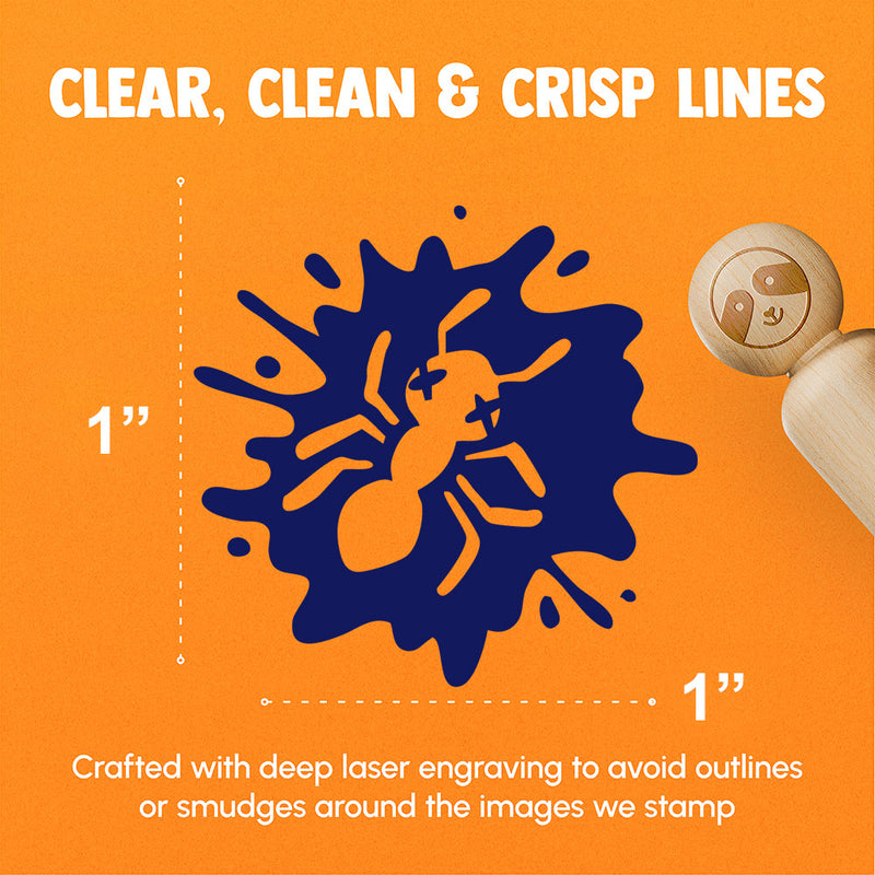 Dead Bug Squished Splatter Ant Insect Rubber Stamp for Stamping Crafting Planners