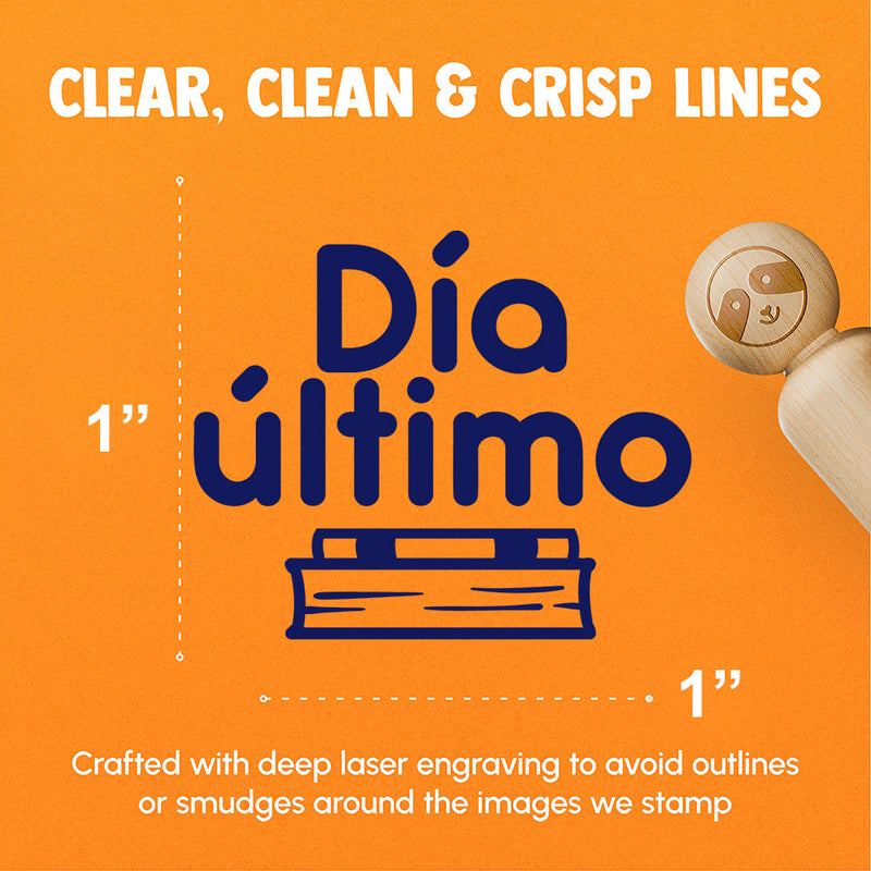 Dia Ultimo Spanish Last Day School Teacher Stamp Rubber Stamp for Stamping Crafting Planners