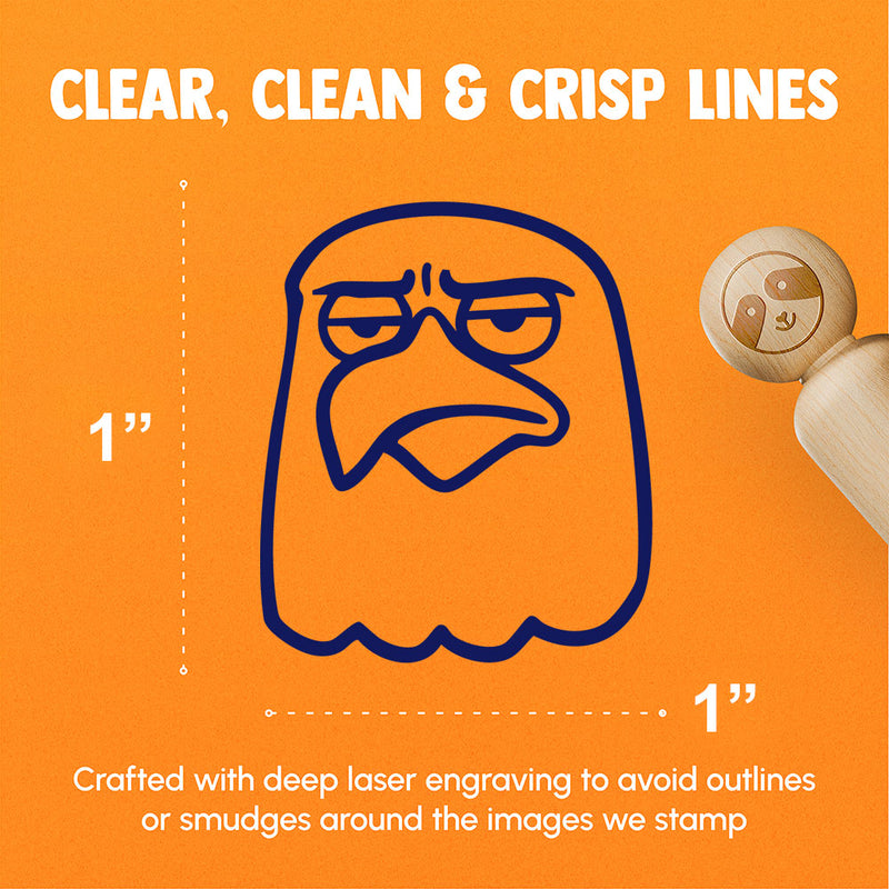 Disappointed Bald Eagle Frown America Rubber Stamp for Stamping Crafting Planners