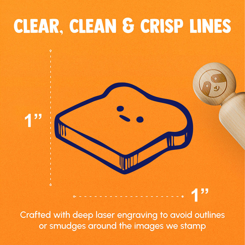 Existential Crisis Slice of Bread Toast Rubber Stamp for Stamping Crafting Planners