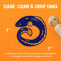 Freshwater Eel Fish Food Rubber Stamp for Stamping Crafting Planners