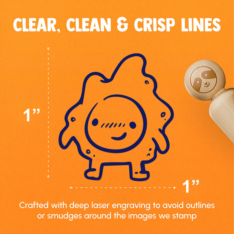 Fried Egg Kawaii Cute Sunny Side Up Rubber Stamp for Stamping Crafting Planners