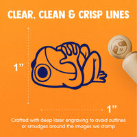 Frog Laying On Back Contemplating Thinking Considering Rubber Stamp for Stamping Crafting Planners