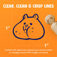 Hamster Head with Stuffed Fat Cheeks Rubber Stamp for Stamping Crafting Planners