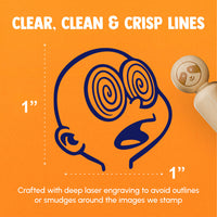 Hypnotized Trance Swirl Eyes Pupil Cartoon Rubber Stamp for Stamping Crafting Planners