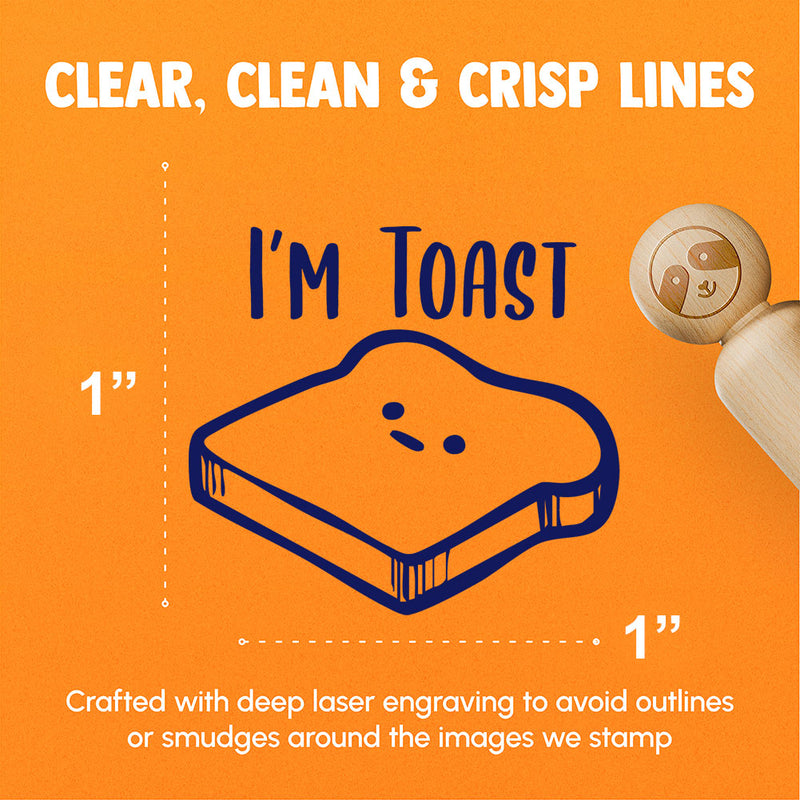 I'm Toast Funny Bread Concerned Rubber Stamp for Stamping Crafting Planners