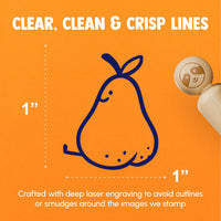 Juicy Pear Butt Cute Fruit Rubber Stamp for Stamping Crafting Planners