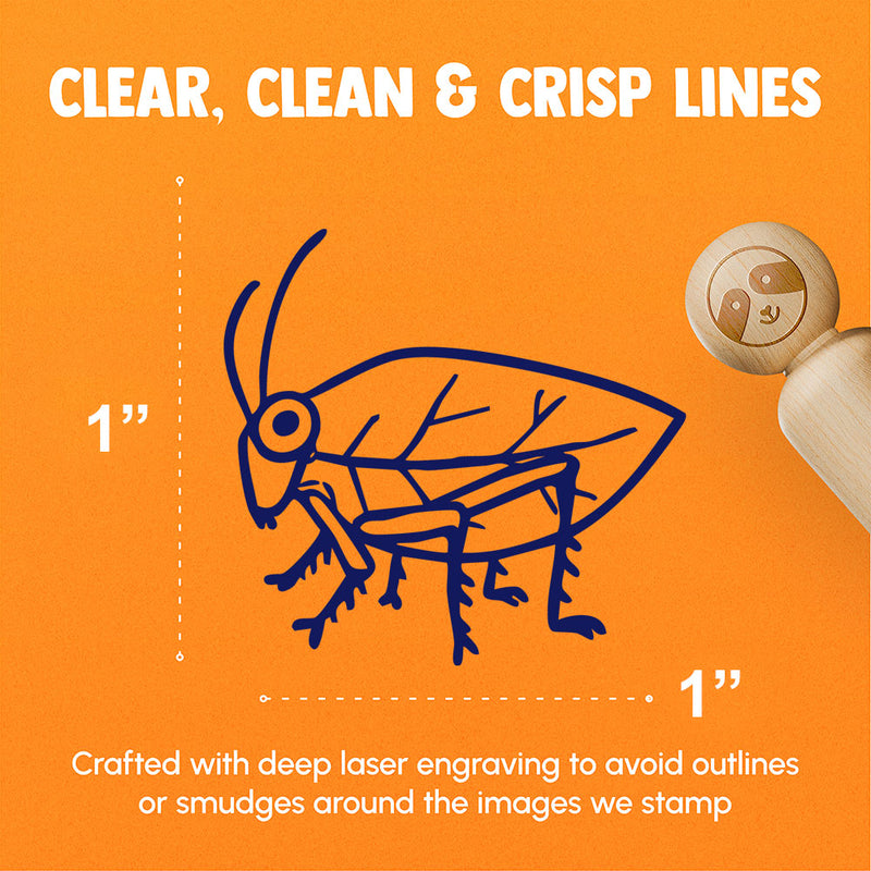 Katydid Insect Bug Grasshopper Rubber Stamp for Stamping Crafting Planners