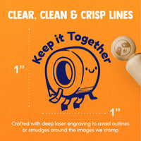 Keep it Together Cartoon Tape Roll Adhesive Cute Rubber Stamp for Stamping Crafting Planners