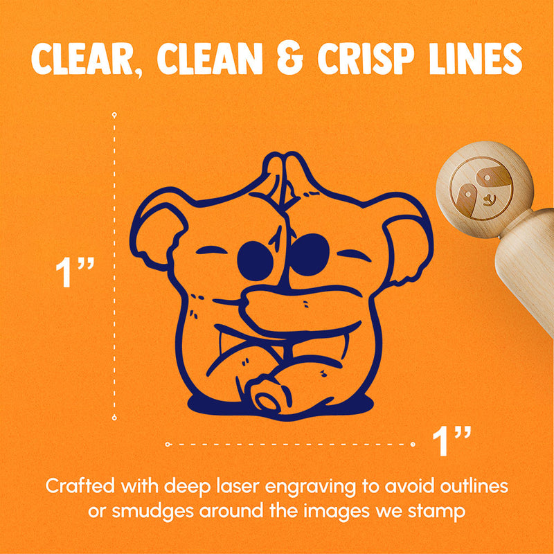Koalas Hugging Cute Love Rubber Stamp for Stamping Crafting Planners