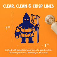Medieval Executioner with Axe Gallows Rubber Stamp for Stamping Crafting Planners