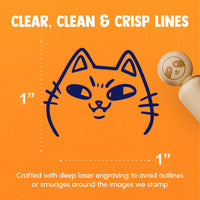 Mischievous Cat Smile Face Trouble Rubber Stamp for Stamping Crafting Planners