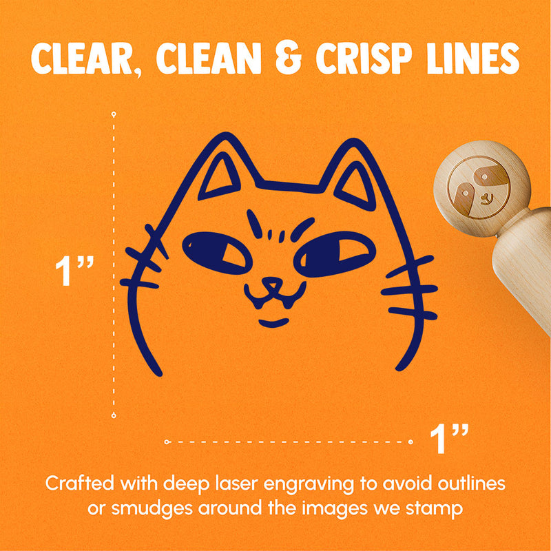 Mischievous Cat Smile Face Trouble Rubber Stamp for Stamping Crafting Planners