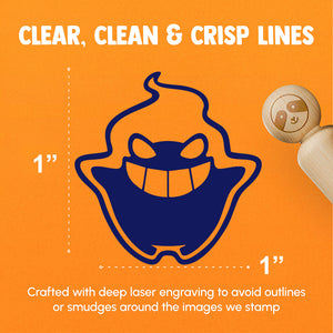 Mischievous Ghost Spirit Phantasm Sprite Rubber Stamp for Stamping Crafting Planners
