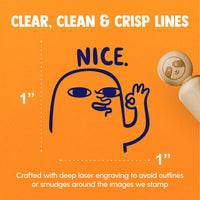 Nice Compliment Funny Face Ok Hand Sign Rubber Stamp for Stamping Crafting Planners