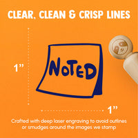 Noted Sticky Note Post Paper Notice Rubber Stamp for Stamping Crafting Planners