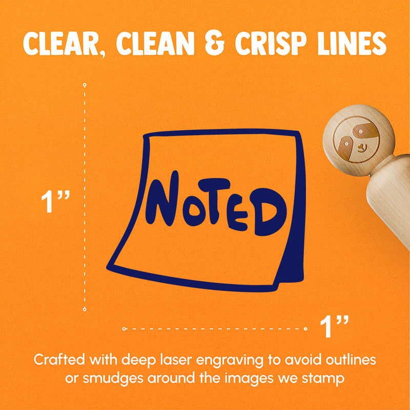 Noted Sticky Note Post Paper Notice Rubber Stamp for Stamping Crafting Planners