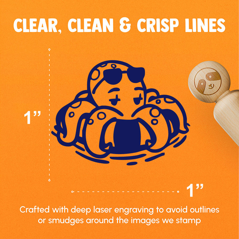 Octopus Inflatable Swim Tube Vacation Relaxing Chilling Rubber Stamp for Stamping Crafting Planners