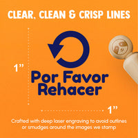 Por Favor Rehacer Please Redo Spanish Teacher Stamp Rubber Stamp for Stamping Crafting Planners