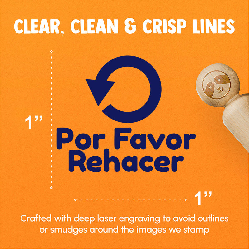 Por Favor Rehacer Please Redo Spanish Teacher Stamp Rubber Stamp for Stamping Crafting Planners