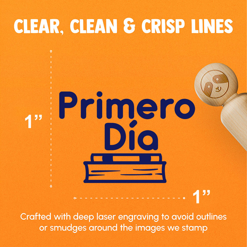 Primero Dia Spanish First Day School Teacher Stamp Rubber Stamp for Stamping Crafting Planners