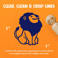 Proud Lion Head Held High Rubber Stamp for Stamping Crafting Planners