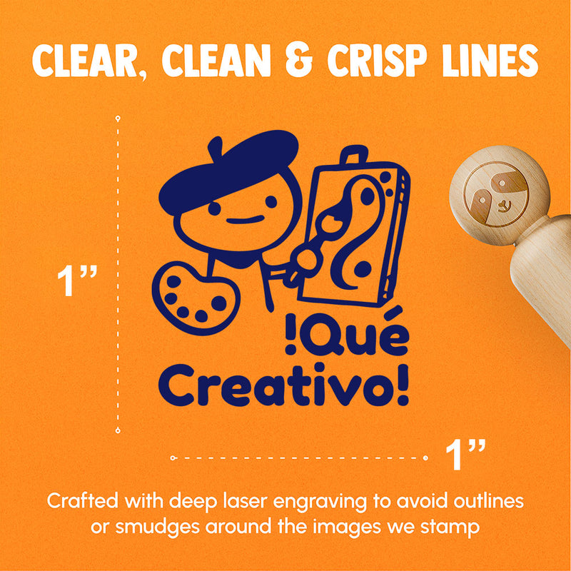 Que Creativo How Creative Artist Spanish Teacher Stamp Rubber Stamp for Stamping Crafting Planners