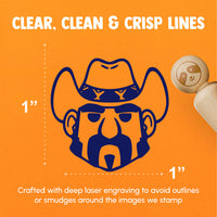 Rancher Cowboy Cartoon Head Hat Rubber Stamp for Stamping Crafting Planners