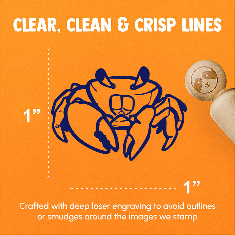 Realistic Crab Beach Seafood Shelfish Rubber Stamp for Stamping Crafting Planners