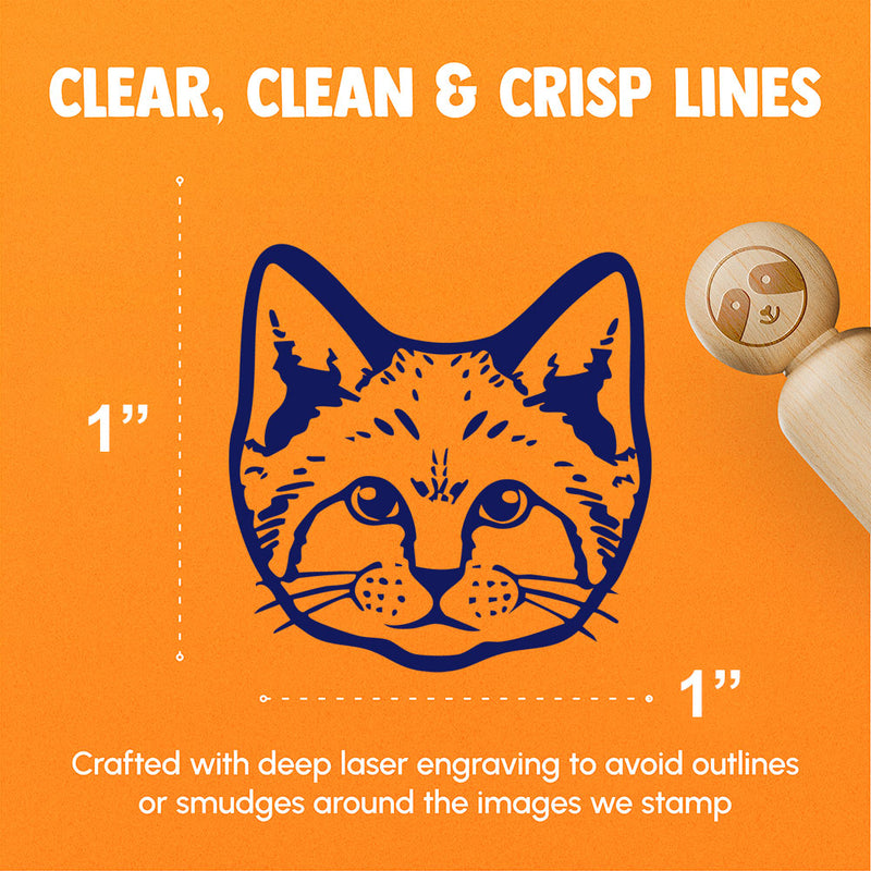 Realistic Sand Cat Feline Rubber Stamp for Stamping Crafting Planners