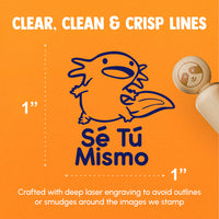 Se Tu Mismo Axolotl Spanish Be Yourself Teacher Stamp Rubber Stamp for Stamping Crafting Planners