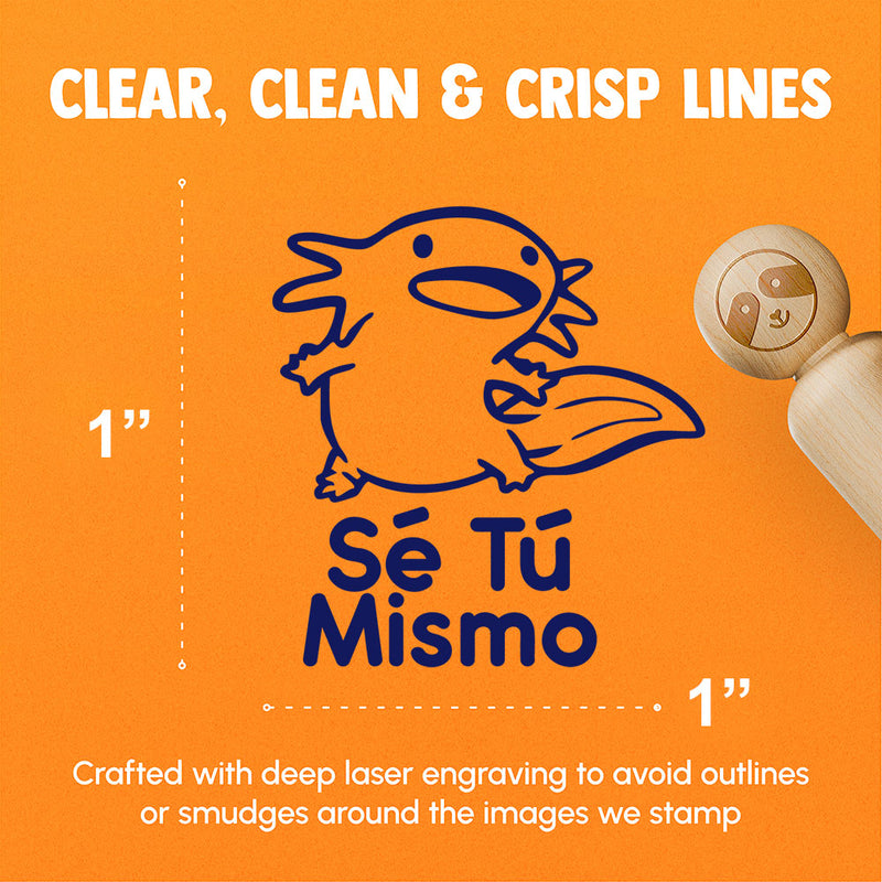 Se Tu Mismo Axolotl Spanish Be Yourself Teacher Stamp Rubber Stamp for Stamping Crafting Planners