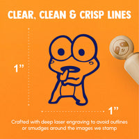 Shocked Surprised Speechless Frog Rubber Stamp for Stamping Crafting Planners